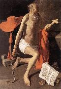 LA TOUR, Georges de Penitent St Jerome France oil painting reproduction